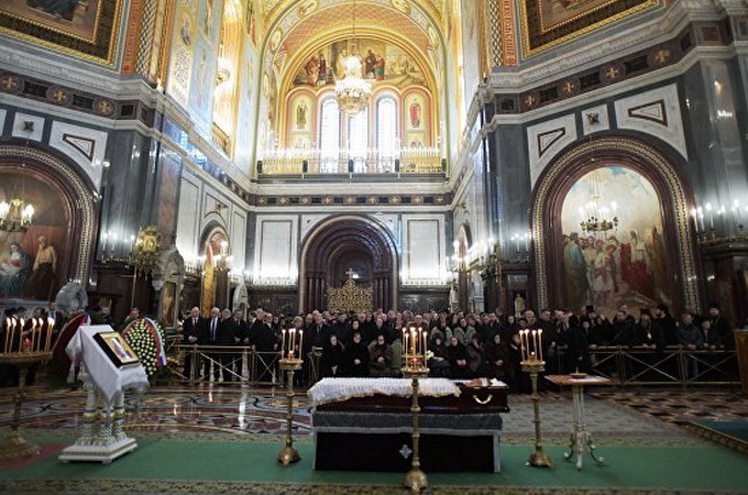 ROC Primate performs funeral service for ambassador Karlov at Christ the Savior Cathedral