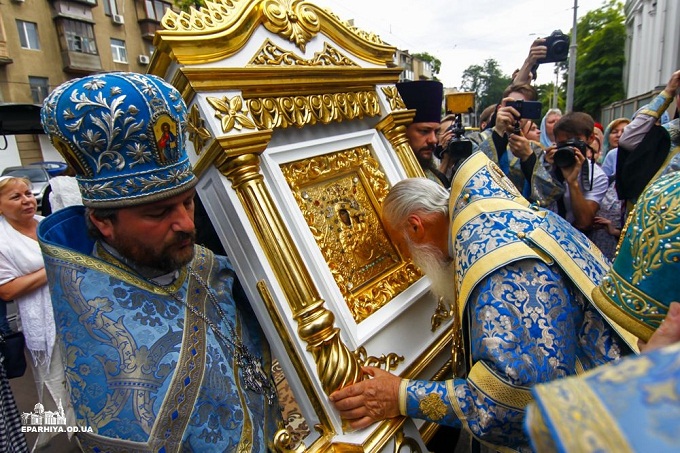 The Zimne icon of the Mother of God solemnly met in Odessa