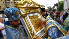 The Zimne icon of the Mother of God solemnly met in Odessa