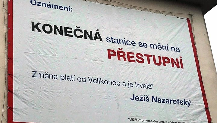 Білборд, який переміг на конкурсі рекламних текстів у Чехії