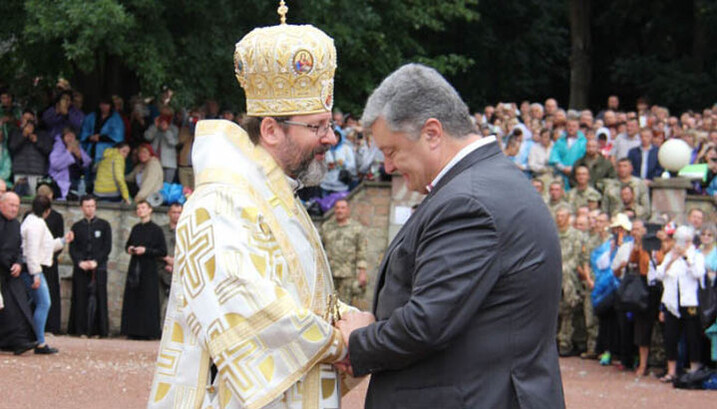 Петр Порошенко и глава УГКЦ Святослав Шевчук