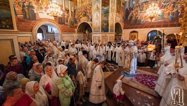 Всенощное бдение в канун праздника Вознесения Господня, Киево-Печерская лавра, 5.06.19. Фото: Информационно-просветительский отдел УПЦ