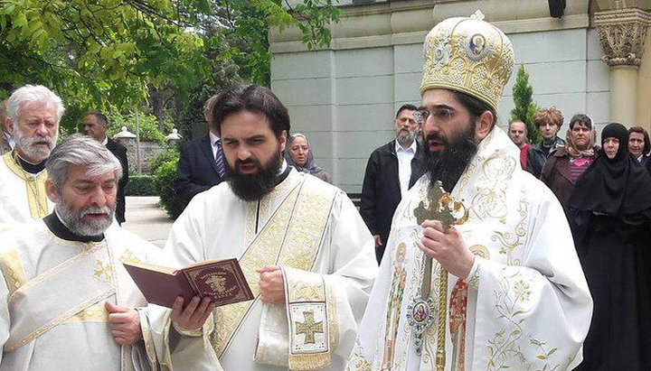 Bishop Arseny of Niš (Glavcic) arrived in Kiev on July 26, 2019. Photo: UOC DECR site