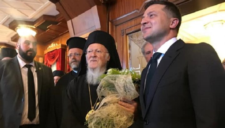 Патриарх Варфоломей и Владимир Зеленский, 8.08.19. Фото: Фейсбук