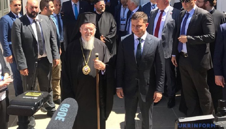 Patriarch Bartholomew and Vladimir Zelensky. Photo: “Ukrinform”