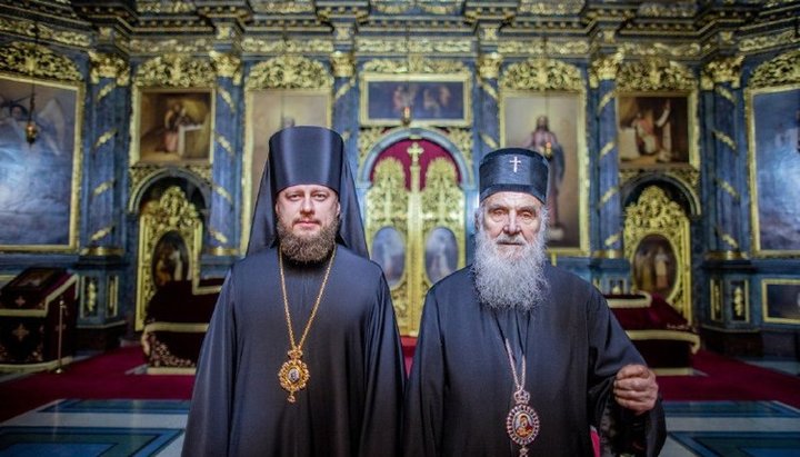 Патріарх Сербський Іриней і єпископ Баришівський Віктор. Фото: Телеграм