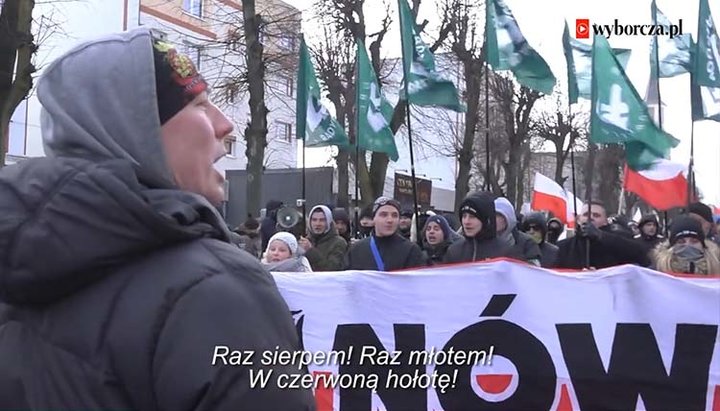 Annual nationalist march in Hajnówka in honor of those responsible for the massacre of Orthodox Christians. Photo: bialystok.wyborcza.pl