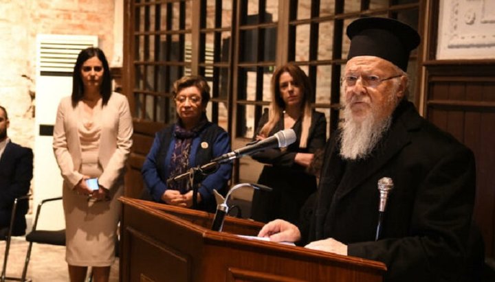 Патріарх Варфоломій на заході в грецькій школі в Стамбулі. Фото: Ecumenical Patriarchate