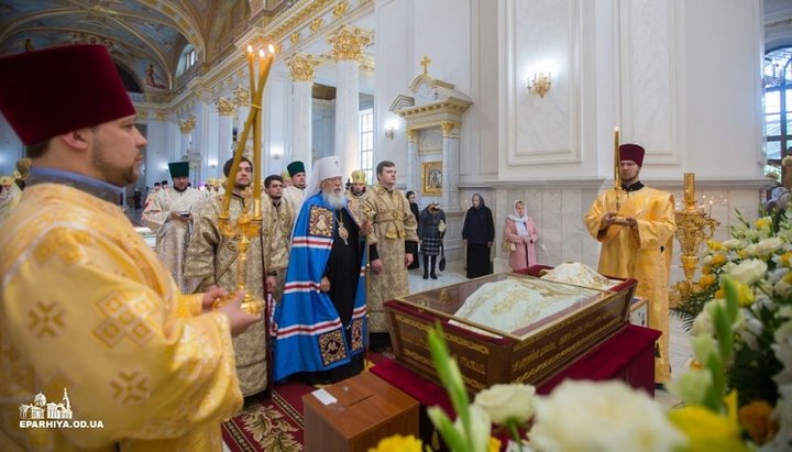 Богослужение в день памяти святителя в кафедральном соборе Одессы. Фото: Одесская епархия УПЦ