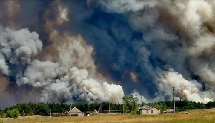 Пожары в Луганской области. Фото: Донецк 62.ua