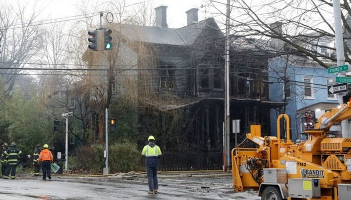 Сгоревший «Дом Хэллоуина» в США. Фото: Poughkeepsie Journal