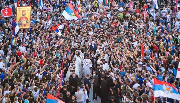 Встреча митрополита Иоанникия в Подгорице. Фото: Facebook-страница Православна Митрополија Црногорско-Приморска