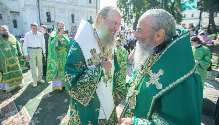 Митрополит Антоний (Паканич) с Предстоятелем УПЦ Блаженнейшим Митрополитом Онуфрием. Фото: facebook.com/MitropolitAntoniy