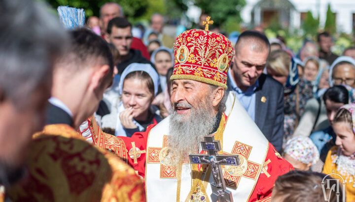 Блаженнейший Онуфрий на празднике Флоровской обители в Киеве. Фото: news.church.ua