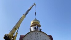 შოსტაცკის მშობლიურ სოფელში უმე-ს ტაძრის გუმბათი დაამონტაჟეს