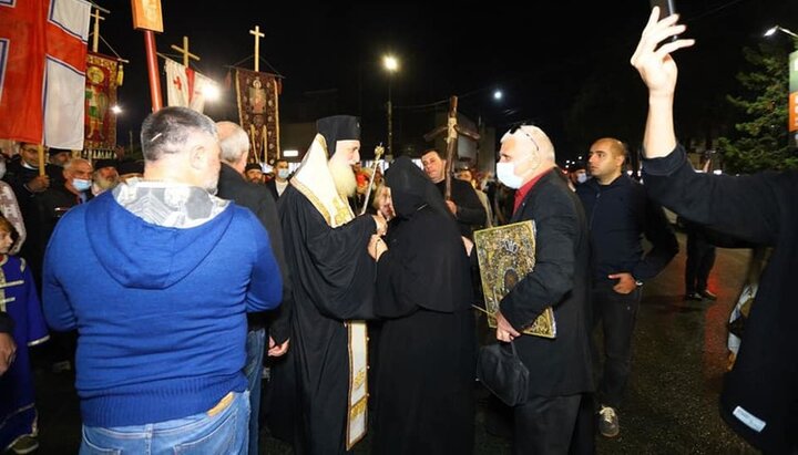 A meeting of believers of the UOC in Zugdidi, Georgia. Photo: Facebook page of the Zugdidi Diocese