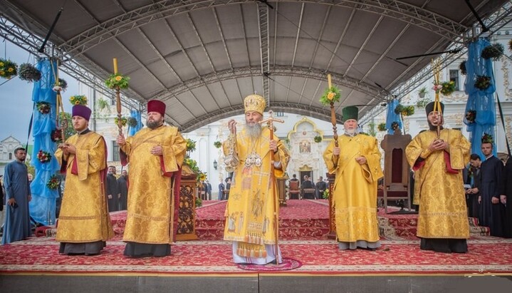 Предстоятель УПЦ возвел иерархов в сан архиепископов и митрополитов. Фото: news.church.ua