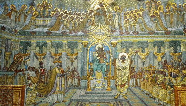 Ephesus Council of 431, fresco in the Basilica of Fourviere, Lyon. Fragment. Photo: wikiwand.com