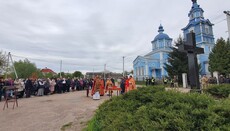 ბოიარკას მიტაცებული ტაძრის მღვდელმა მრევლს მოუწოდა, დამპყრობლების მიმართ ბოროტება არ ჩაიდონ გულში