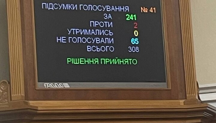 Верховна Рада проголосувала за скасування святкування Різдва Христового 7 січня. Фото: Telegram-канал «Политика Страны» 