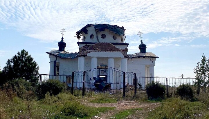 Георгиевский храм УПЦ в с. Александро-Шультино после ракетного удара. Фото: suspilne.media