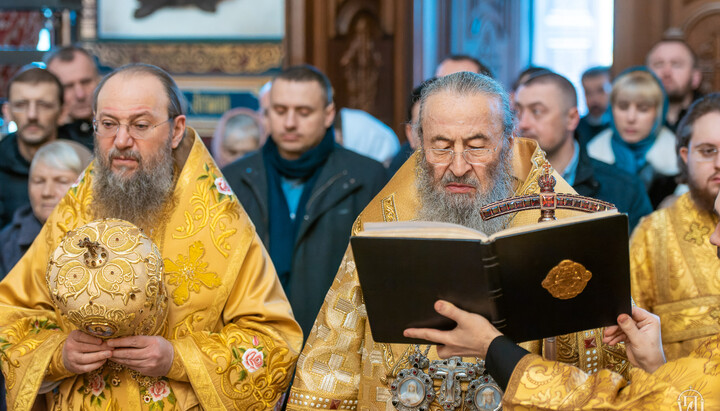 უნეტარესი მიტროპოლიტი ონუფრი კიევ-პეჩერის ლავრაში მართლმადიდებლობის ტრიუმფის რიტუალზე. ფოტო: news.church.ua