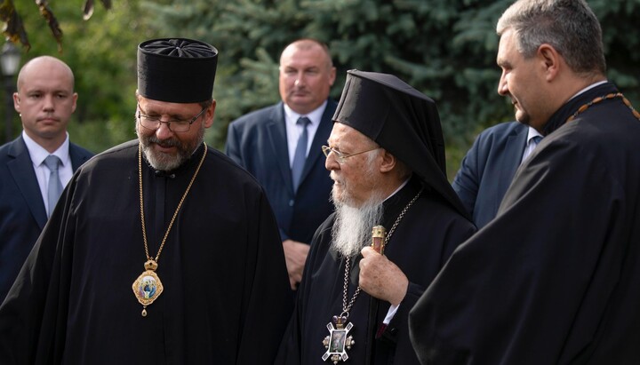 Σβιατοσλάβ Σεβτσούκ και ο Πατριάρχης Βαρθολομαίος. Φωτογραφία: UGCC