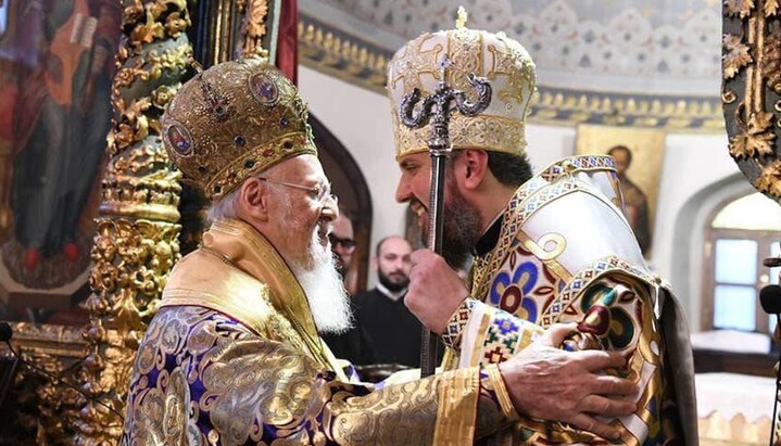 Patriarch Bartholomew and Epifaniy Dumenko. Photo: static.nv.ua