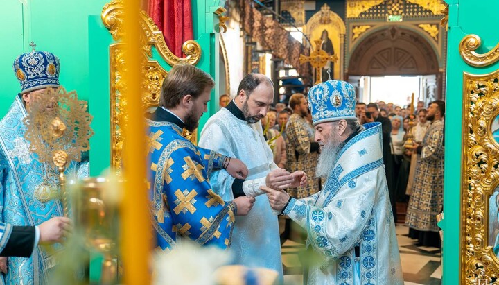 Предстоятель звершив дияконську хіротонію. Фото: УПЦ