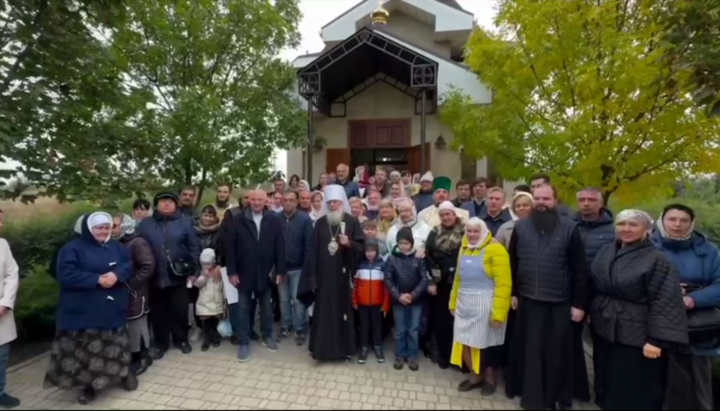 Храм УПЦ в честь святого преподобного Александра в селе Фонтанка. Фото: Скриншот видео Одесской епархии 