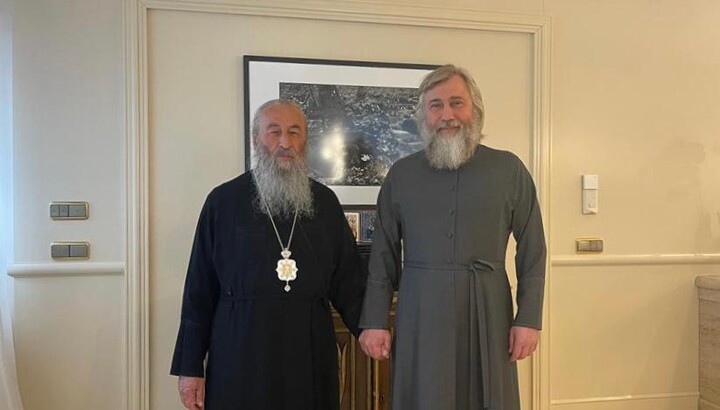 His Beatitude Metropolitan Onuphry and Vadym Novynskyi. Photo: novynskyi.com