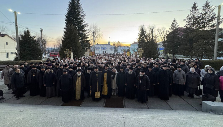 UOC believers in Storozhynets. Photo: t.me/orthobuk