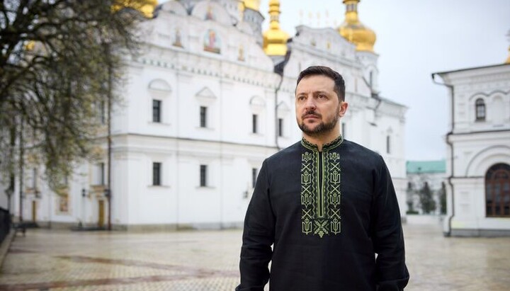 Zelensky at the Kyiv-Pechersk Lavra. Photo: Kyiv-Pechersk Lavra Reserve