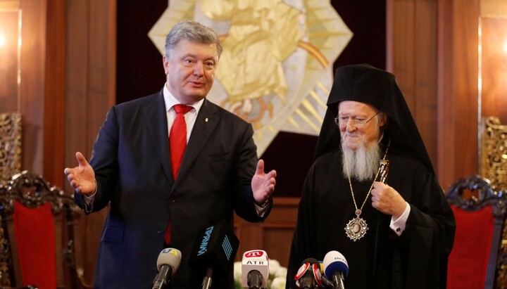 Poroșenko și Patriarhul Bartolomeu. Imagine: Reuters