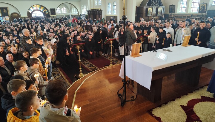 UOC parishioners in Brussels. Photo: Facebook / Ninelle Vorsina