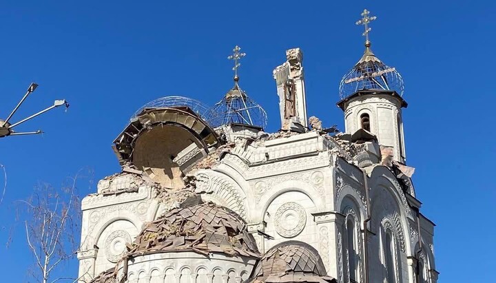 В УПЦ опубликовали видео разрушенного от обстрелов храма в Константиновке