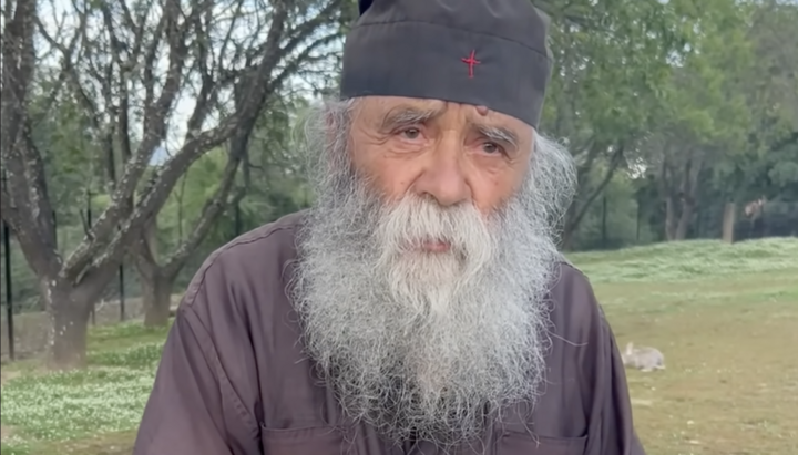 Hegumen Dositheos. Photo: a screenshot of the Agia Skepi Monastery