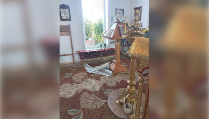 Разрушения храма иконы Божией Матери «Спорительница хлебов». Фото: пресс-служба Запорожской епархии УПЦ