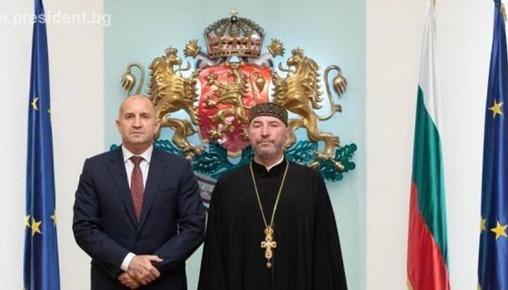 Fr. Hennadiy Martynov met with the President of Bulgaria, Rumen Radev. Photo: President.bg
