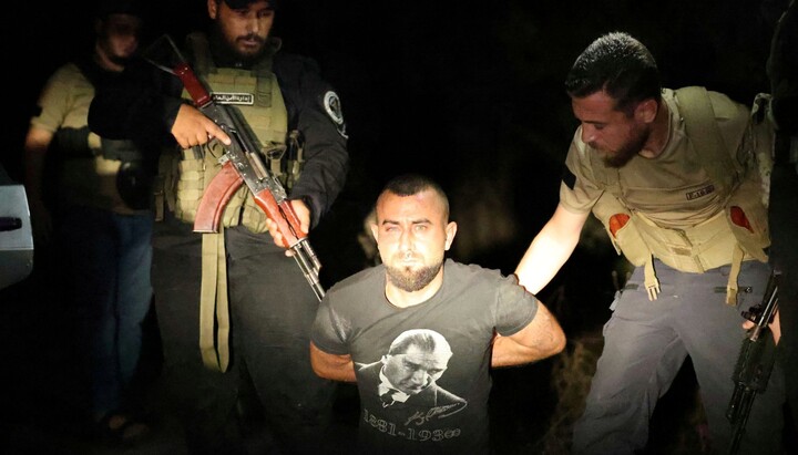 Συλληφθείς κατά την απόπειρα διάπραξης τρομοκρατικής ενέργειας στην καθολική εκκλησία του Αγίου Ηλία στη Συρία. Φωτογραφία: sana.sy