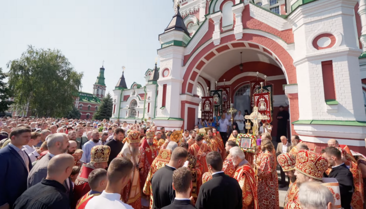 Sărbătoarea hramului în Feofania. Fotografie: serviciul de presă al Bisericii Ortodoxe Ucrainene