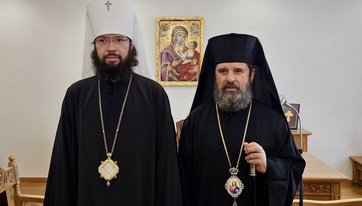 Archbishop John of Albania and the head of the ROC Department for External Church Relations (DECR), Metropolitan Antony. Photo: Press Service of the Albanian Church