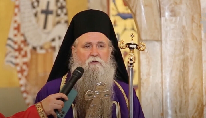 Митрополит Иоанникий. Фото: скриншот YouTube-канала «Саборни храм Христовог Васкрсења – Подгорица»