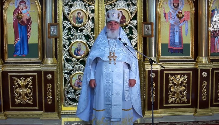 Archpriest Dimitry Sydor. Photo: a video screenshot from the YouTube channel of the Uzhgorod Cathedral of the UOC