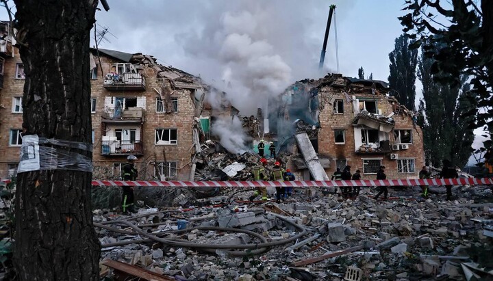 Kyiv after Russian shelling on the Dormition. Photo: Telegraf