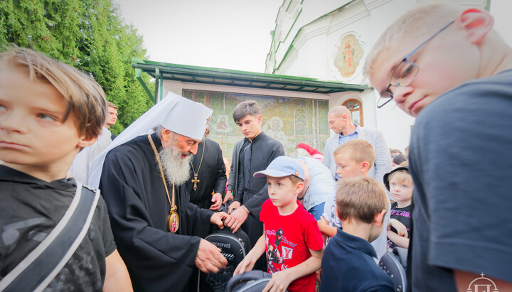Ο Μακαριώτατος Μητροπολίτης Ονούφριος στη Μονή Φλωρόφσκι της πρωτεύουσας. Φωτογραφία: γραφείο τύπου της Ουκρανικής Ορθόδοξης Εκκλησίας