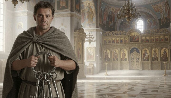 Остиарий с ключами от храма. Фото: СПЖ