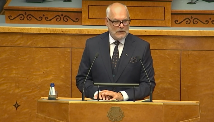 Πρόεδρος της Εσθονίας Άλαρ Κάρις. Φωτογραφία: Στιγμιότυπο οθόνης από το βίντεο err.ee