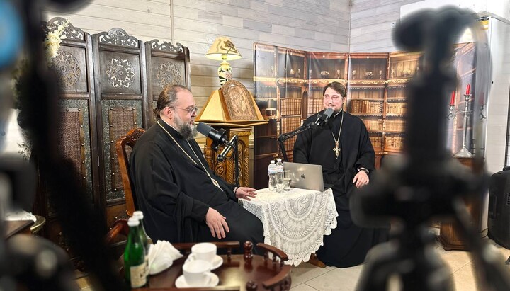 Archbishop Sylvester of Bilohorod during an open podcast meeting in Vinnytsia, September 15, 2025. Photo: Vinnytsia Eparchy of the UOC