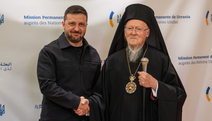 Зеленский и Патриарх Варфоломей в США. Фото: Orthodox Observer